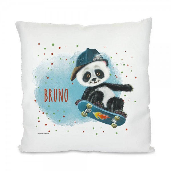 Individuelles Kissen für Jungen mit Panda und Namen
