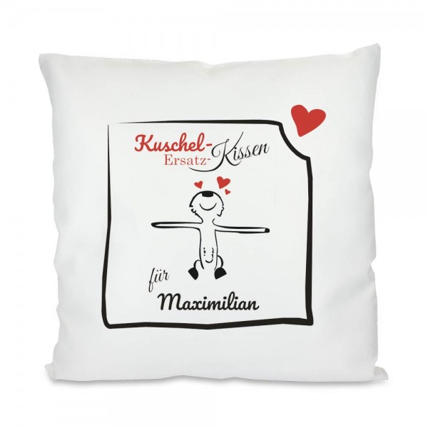 Kissen mit witzigem Motiv und Namen im Vintage-Look