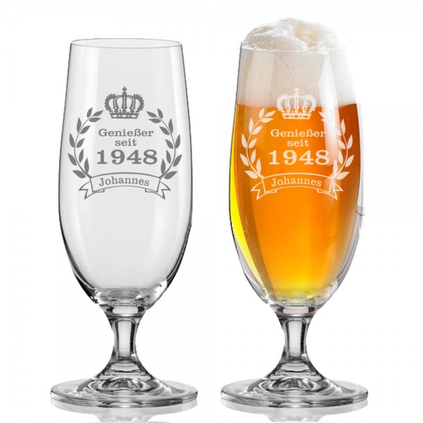 Bierglas *Geniesser* mit individueller Gravur