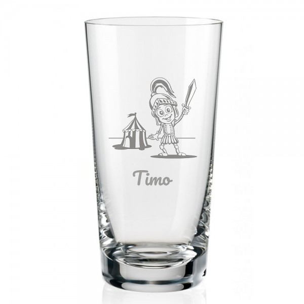 Saftglas *Leonardo* mit individueller Gravur mit Rittermotiv