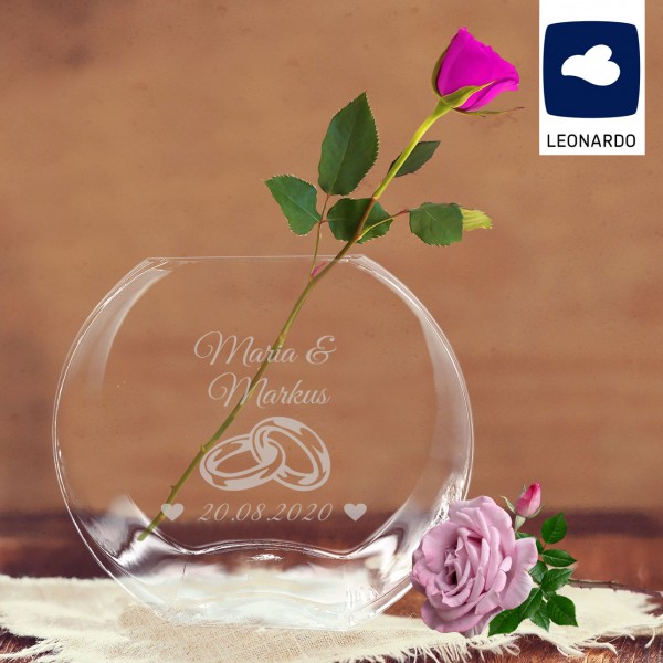 Personalisierte Leonardo Vase zur Hochzeit