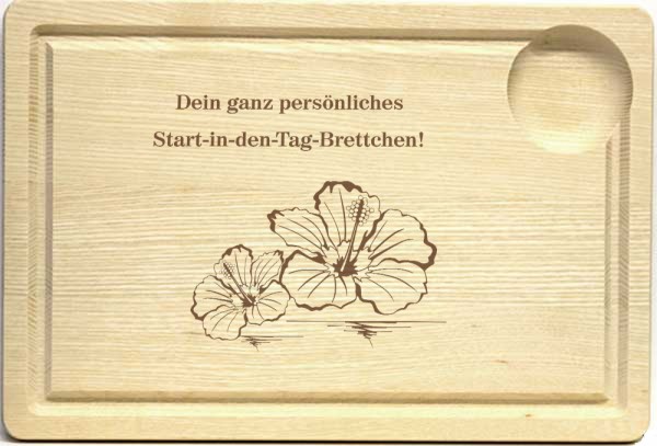 Frühstücksbrettchen mit deinem Text