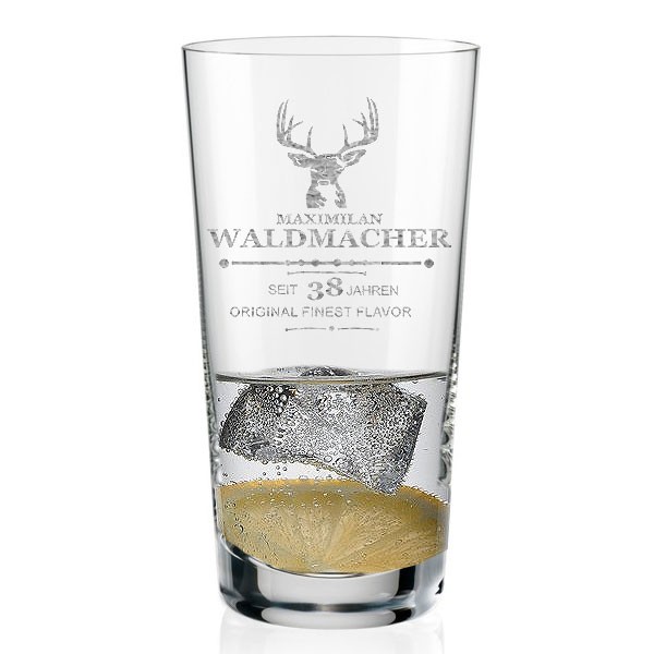 Longdrinkglas Leonardo mit ihrem Namen