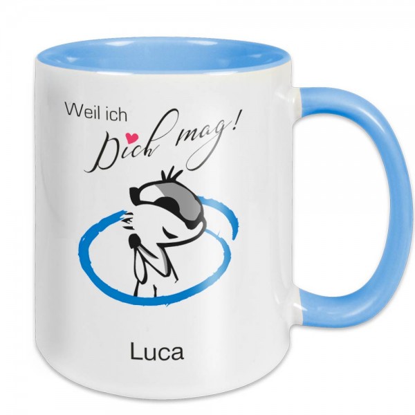 Kaffeetasse Weil ich dich mag mit Namen