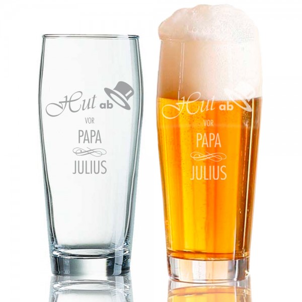 Bierglas mit persönlicher Gravur