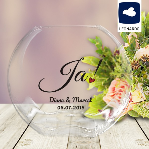 Individuell bedruckte Vase von Leonardo für Paare