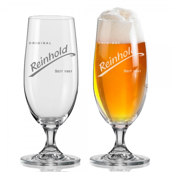 Bierglas mit Gravur