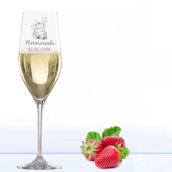 Sektglas gravieren classic - Liebhabär