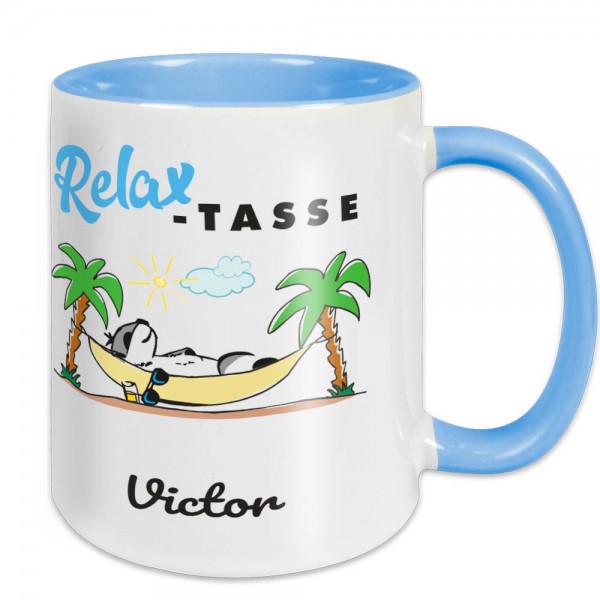 Geschmackvolle bedruckte Tasse mit Namen