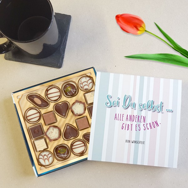 Lindt Pralinen personalisierbar mit - Sei du selbst - und Text