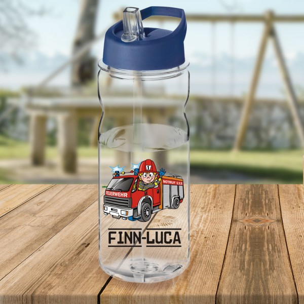 Feuerwehr Trinkflasche 0,65 l bedruckt mit deinem Namen