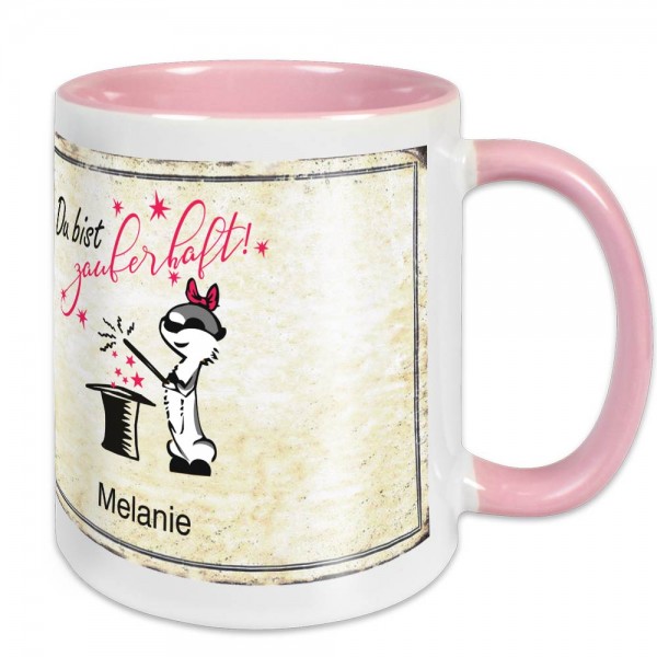 Bedruckte Keramiktasse mit Namen