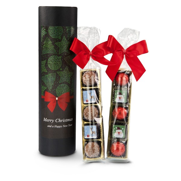 Weihnachtliche Pralinen als Geschenk