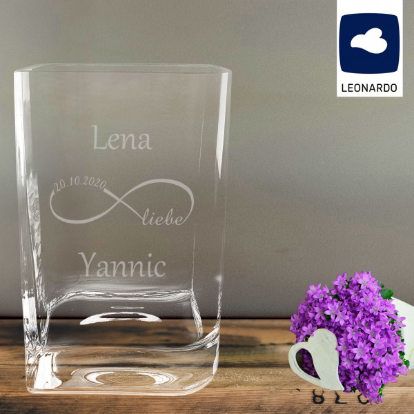 Leonardo Vase mit Gravur *infinity*