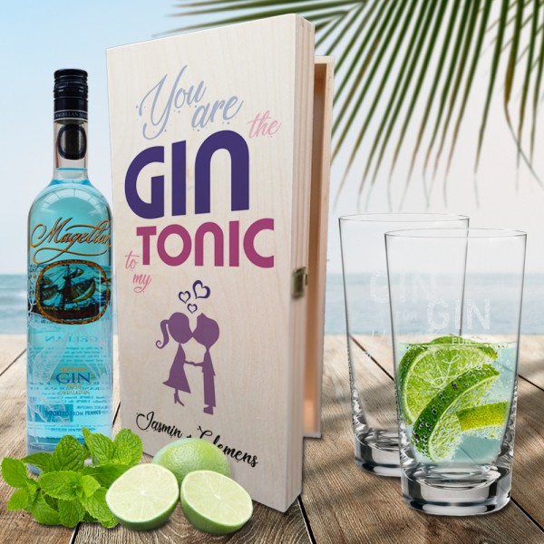 Originelles GIN Geschenkset für Verliebte personalisiert