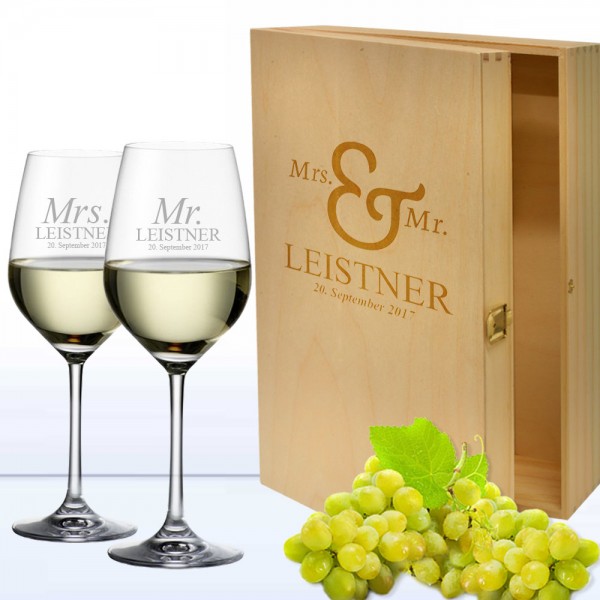 Weißwein Geschenkset Hochzeit