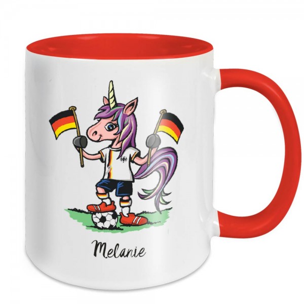 Einhorn Fußball - Tasse