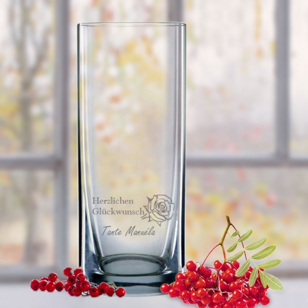 Blumenvase mit Wunschgravur