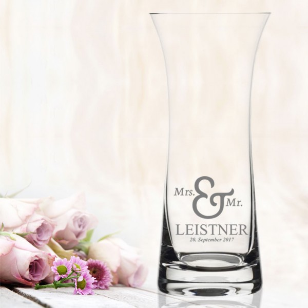 Vase Hochzeit als personalisierbares Geschenk