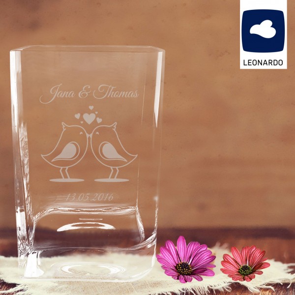 Leonardo Vase mit persönlicher Gravur für Paare