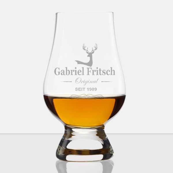 Whiskyglas Glencairn mit Namensgravur