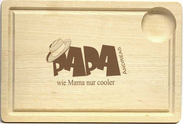 Frühstücksbrettchen cooler Papa mit Wunschname