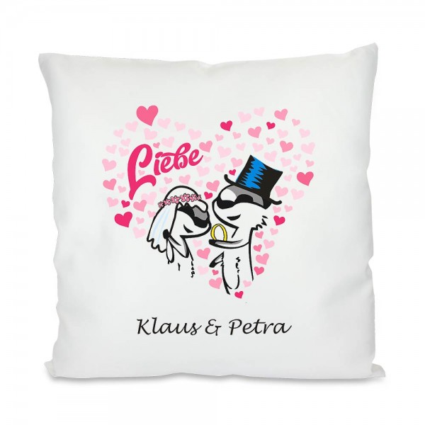 Liebes-Kissen mit Namen zur Hochzeit