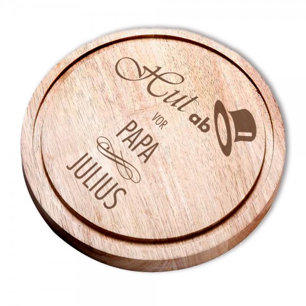 Schneidebrett aus Holz mit Gravur als Geschenk