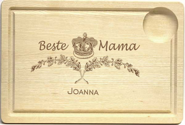 Frühstücksbrettchen für die beste Mama mit Gravur