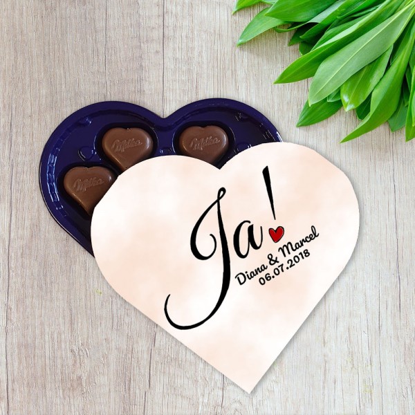 Personalisierte I love Milka Schokolade für Verliebte