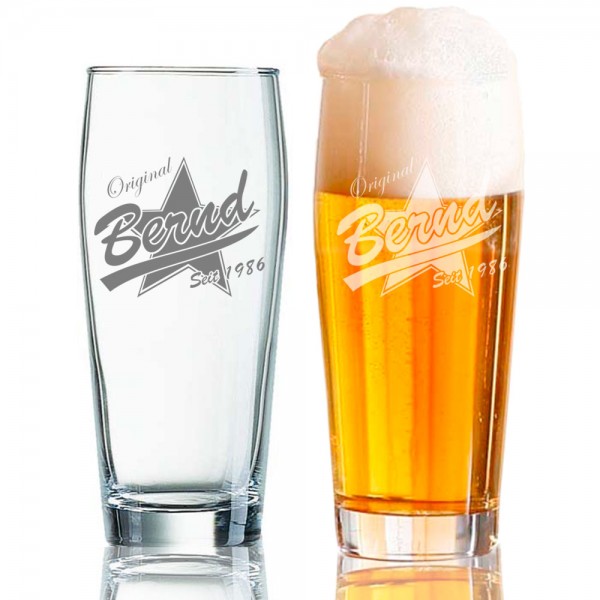 Bierbecher mit Gravur 0,5 l B-a-Star