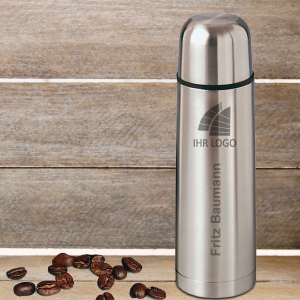 Thermosflasche mit Name und Logo gravieren 0,7 l
