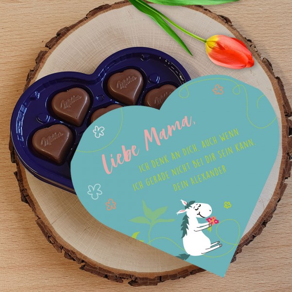 Milka Pralinen mit Wunschtext personalisiert
