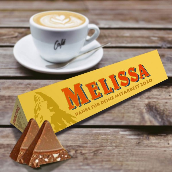 Personalisierte Toblerone Schokolade mit Namen als Geschenk 100 g