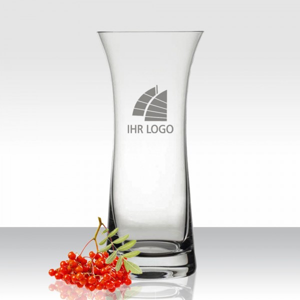 Elegante Vase mit Firmen-/Vereins-Logo gravieren
