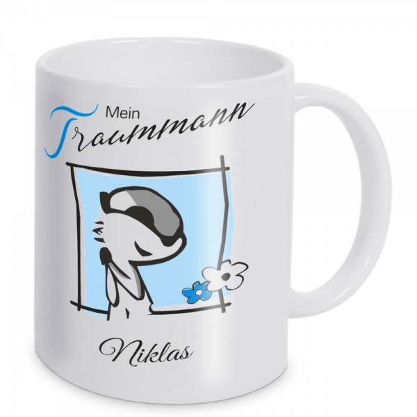 Tasse mit Druck "Mein Traummann"