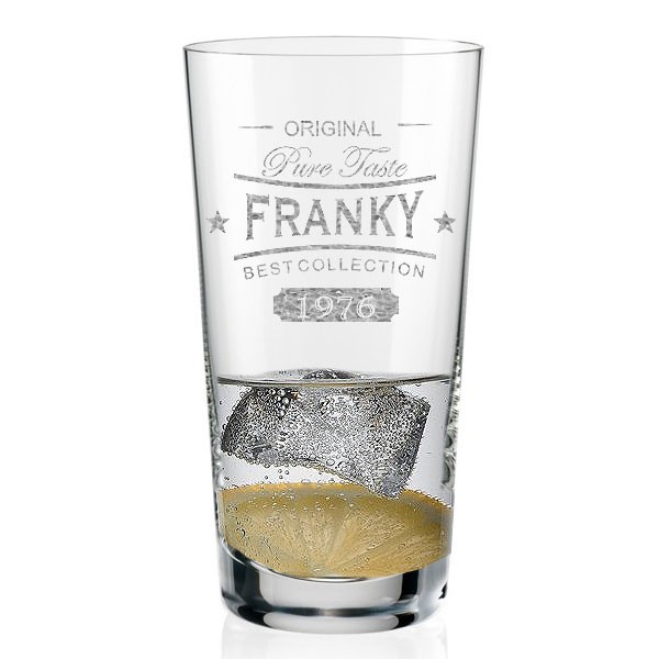 personalisiertes Longdrink Glas von Leonardo mit deinem Namen