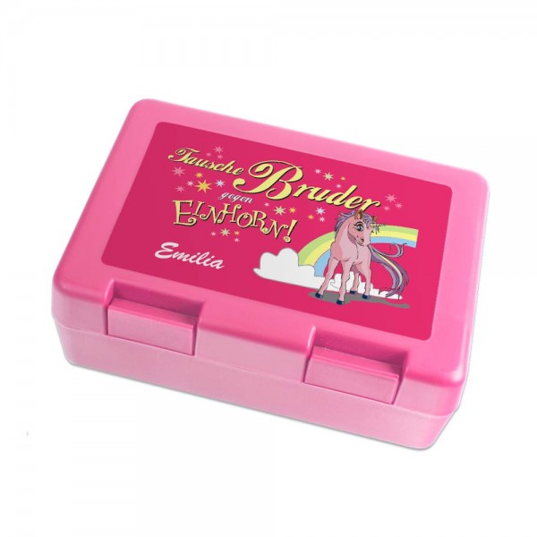 Einhorn Geschenk Brotdose Tausche Bruder