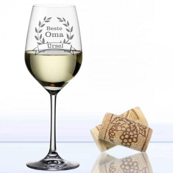 Weinglas mit Namen als Geschenk