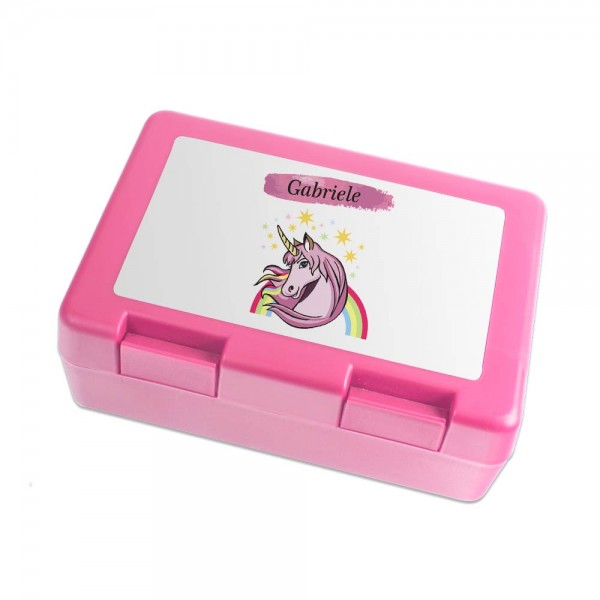 Einhorn Brotbox Kinder mit Namen