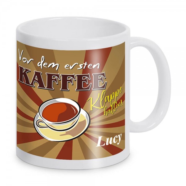Witzige Kaffeetasse - Klappe halten