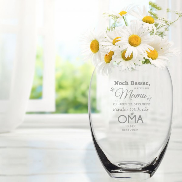 Vase mit Gravur als Geschenkidee, *Noch besser als*