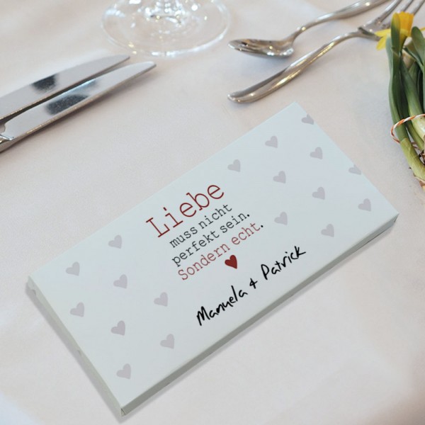 Personalisierte Schokolade als Dankeschön oder Gastgeschenk