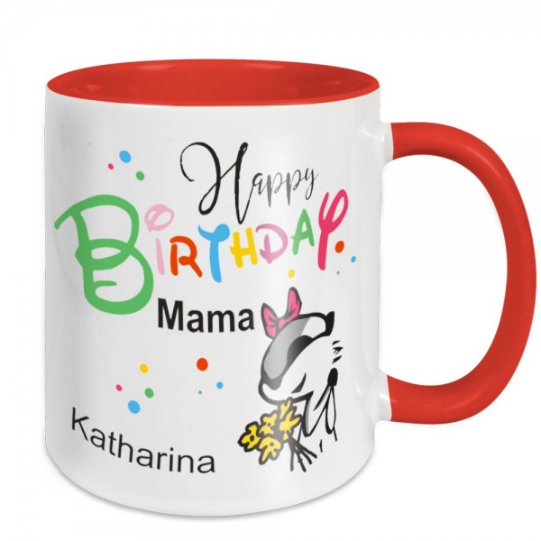 Geburtstags-Tasse mit Namen für Mama