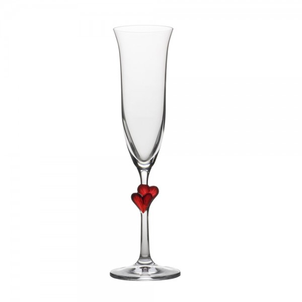 Sektglas Stölzle L'amour 175 ml mit roten Herzen