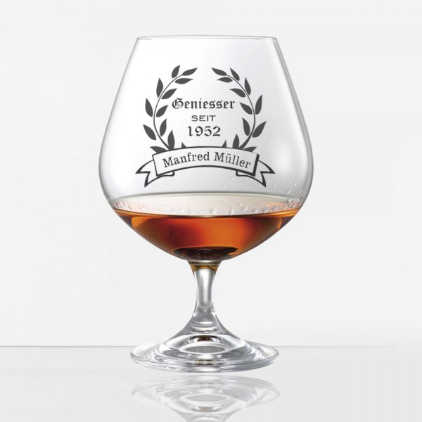 Cognacschwenker / Cognacglas graviert Geniesser