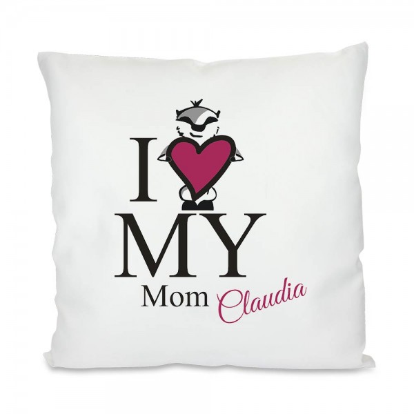 Kissen " I Love" für Mama bedruckt