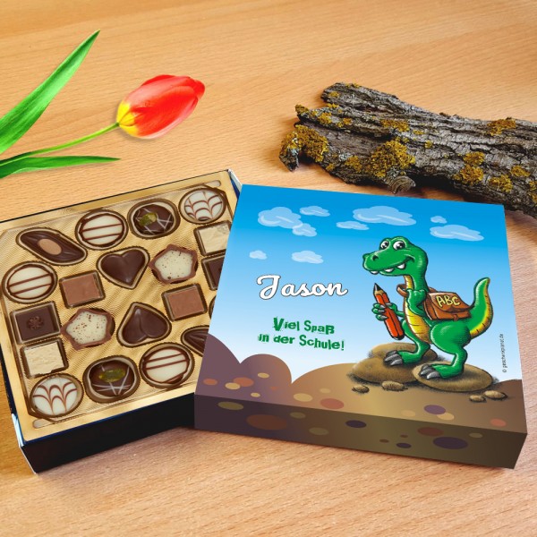 Lindt Schokolade zum Schulanfang mit Namen und Spruch