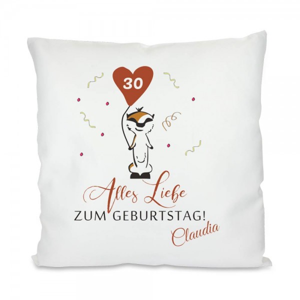 Kissen zum Geburtstag mit Alter und Namen
