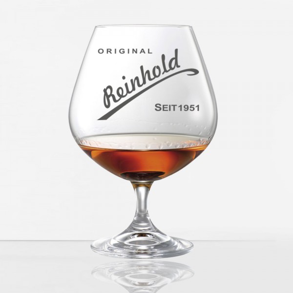 Cognacschwenker / Cognacglas gravieren